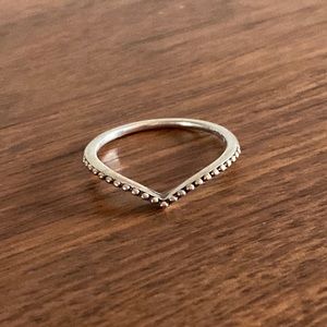 Pandora stackable wishbone ring size 10 in silver